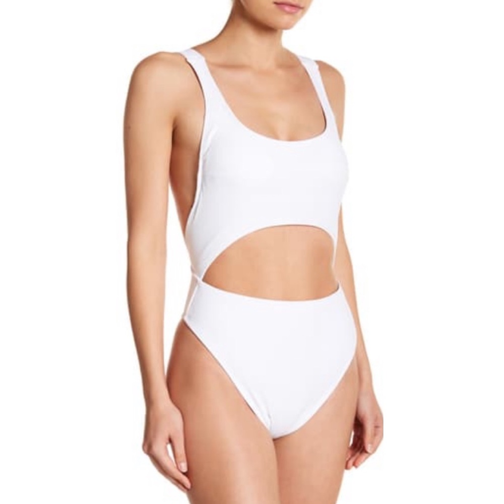 Suspender Cutout One-Piece Swimsuit Size Large